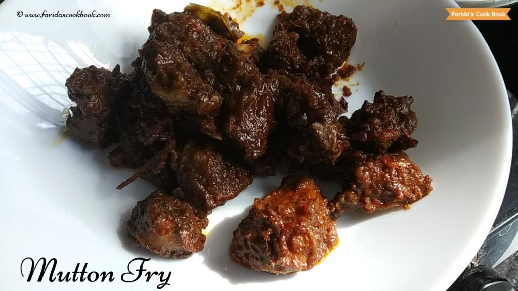 Mutton Fry Andhra Style Recipe Mutton Roast Faridas Cook Book