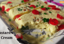 custard ice cream | how to make custard powder ice cream recipe