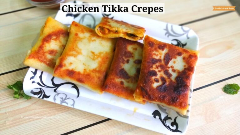 chicken tikka crepes | chicken cheese crepes recipe | cheesy chicken tikka crepes recipe with homemade crepes sheets