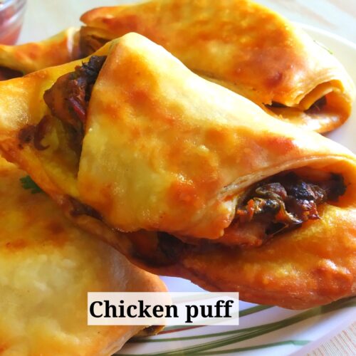 chicken puff pastry recipe | with homemade puff pastry sheets | chicken ...