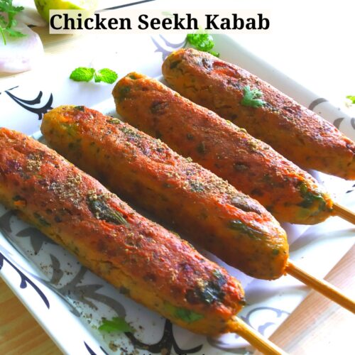 Chicken Seekh Kabab Recipe How To Make Chicken Seekh Kebab Recipe Faridas Cook Book 9119