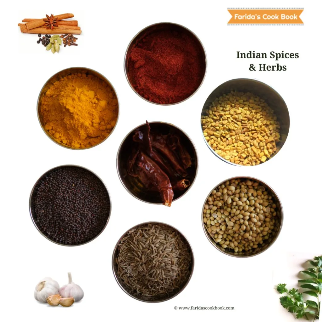 Indian spices and herbs list of essential Indian spices and herbs